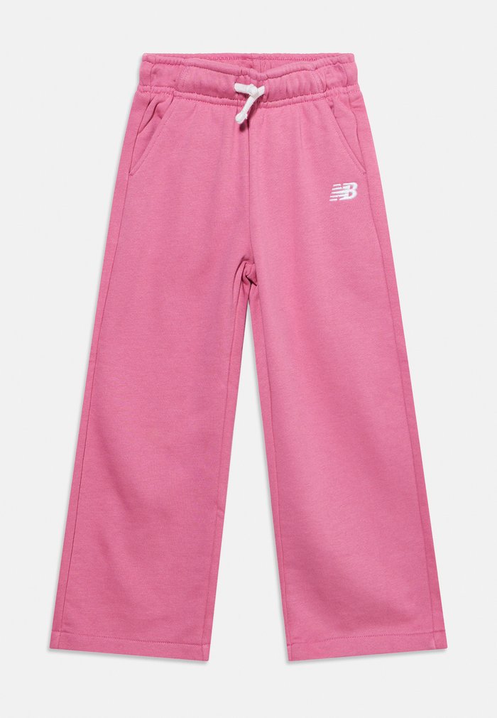New Balance SMALL LOGO WIDE LEG - Tracksuit bottoms - pink eraser