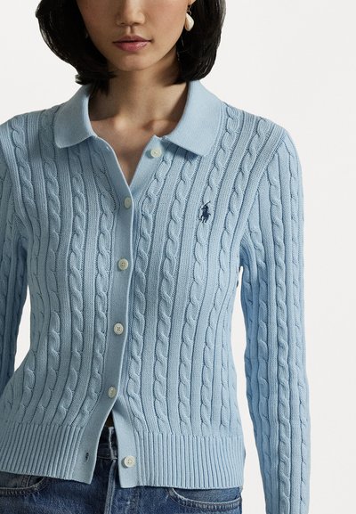 Polo Ralph Lauren WIMBLEDON CABLE SHORTSLEEVE CARDIGAN - Cardigan - cold springs