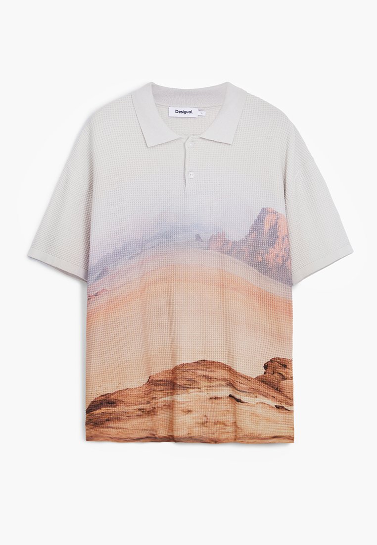 Desigual Poloshirt zandkleur