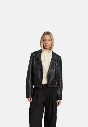 Leren jas - black