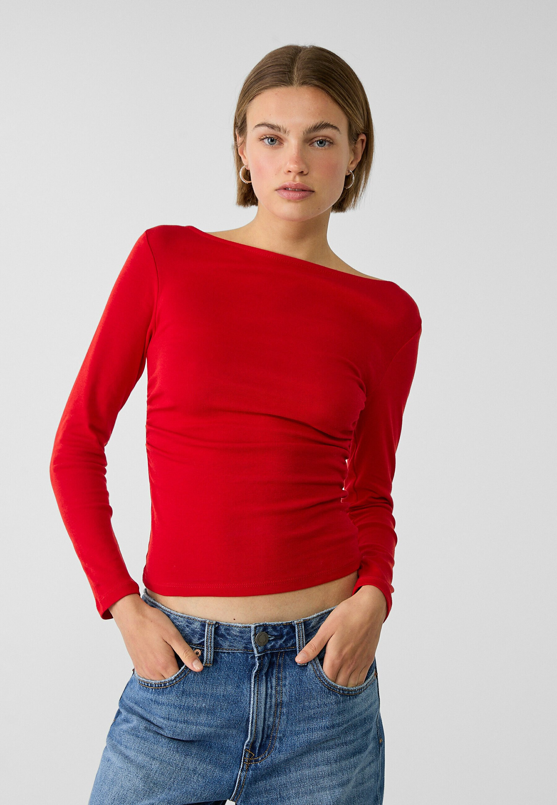 T-shirt Topshop Femme - Taille 8 - Couleur Bleu Et Blanc - Manches 3/4 - Coton - Neuf Avec étiquettes