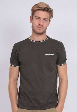 Ritchie Jeans COL ROND MOTIFS NERFO - T-shirt basique - kaki