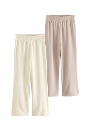 THE SET 2 PACK WIDE JOGGERS - Trousers - taupe brown cream