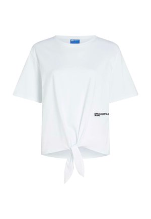 Karl Lagerfeld Jeans, KLJ REGULAR TIED TEE - T-shirt imprimé - white