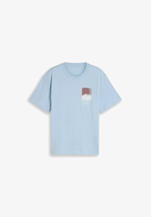 TOM TAILOR DENIM, TOM TAILOR DENIM T-SHIRT RELAXED FIT T-SHIRT MIT PRINT - T-shirt imprimé - light metal blue
