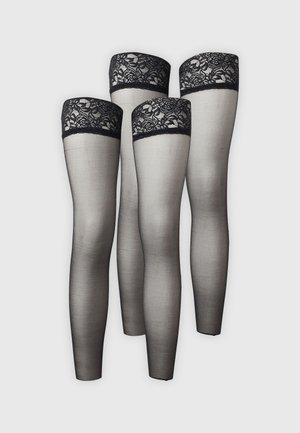 Ann Summers, TOP GLOSSY HOLD UPS 2 PACK - Bas - black