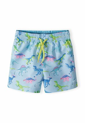 PRINT AND ELASTIC WAIST - Surfshorts - light blue yellow blue