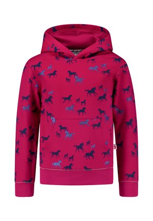 AOP GLITTER HORSE - Hoodie - very berry