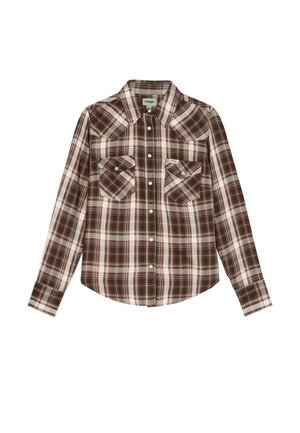 Wrangler, WESTERN - Blúzka so zapínaním na gombíky - chocolate torte