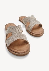 Tamaris Mules - silver glam