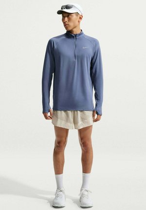 Nike Performance, LAUFSHIRT STRIDE HALF-ZIP - Long sleeved top - diffused blue reflective silv