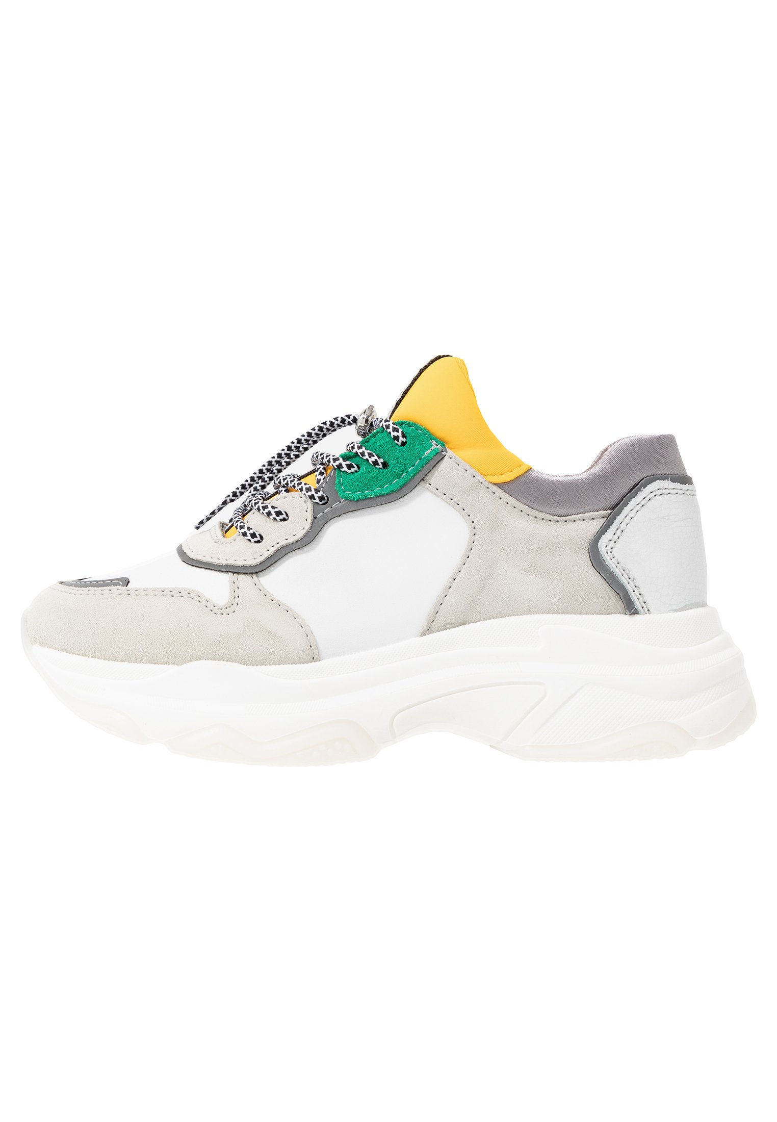 Bronx BAISLEY Joggesko whiteyellowsilverhvit Zalando.no Bronx BAISLEY Joggesko whiteyellowsilverhvit Zalando.no