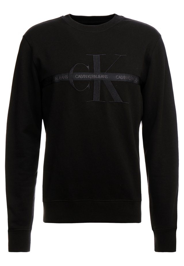 TAPING THROUGH MONOGRAM - Sweatshirt - black