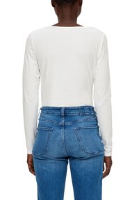 s.Oliver AUS STRETCH - Langarmshirt - ecru