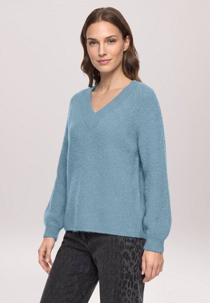 Betty Barclay, BETTY BARCLAY MIT LUREXFADEN STRICKPULLOVER - Pullover - rauchblau
