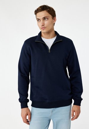 HALF ZIPPERED - Sweater - dark blue