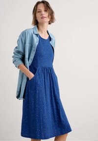 Seasalt Cornwall - ENOR - Jersey dress - dotty speckle bright marine - dotty speckle bright marine Thumbnail Image 1
