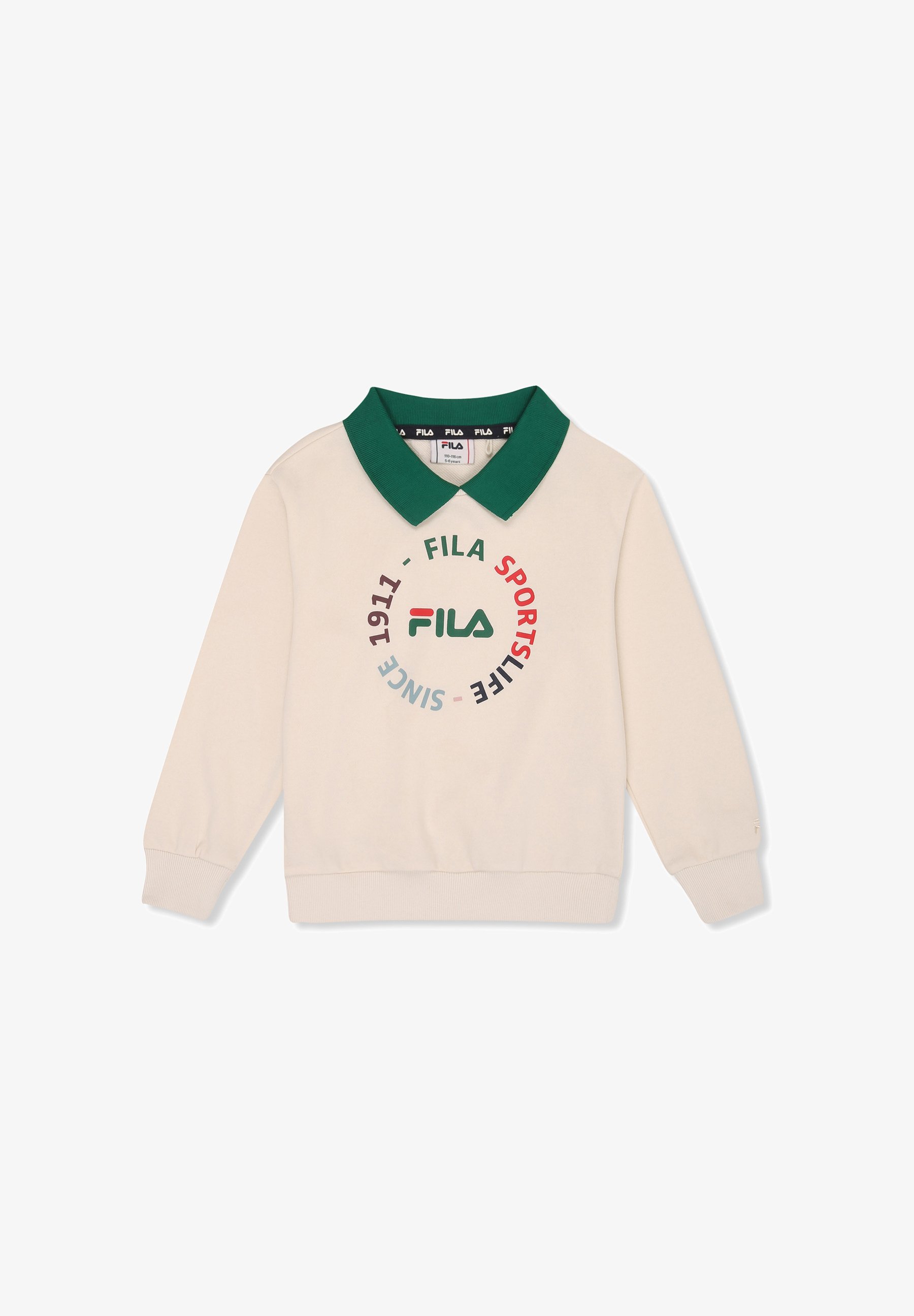 Fila APPAREL PRAROLO REGULAR GRAPHIC Felpa egret/bianco