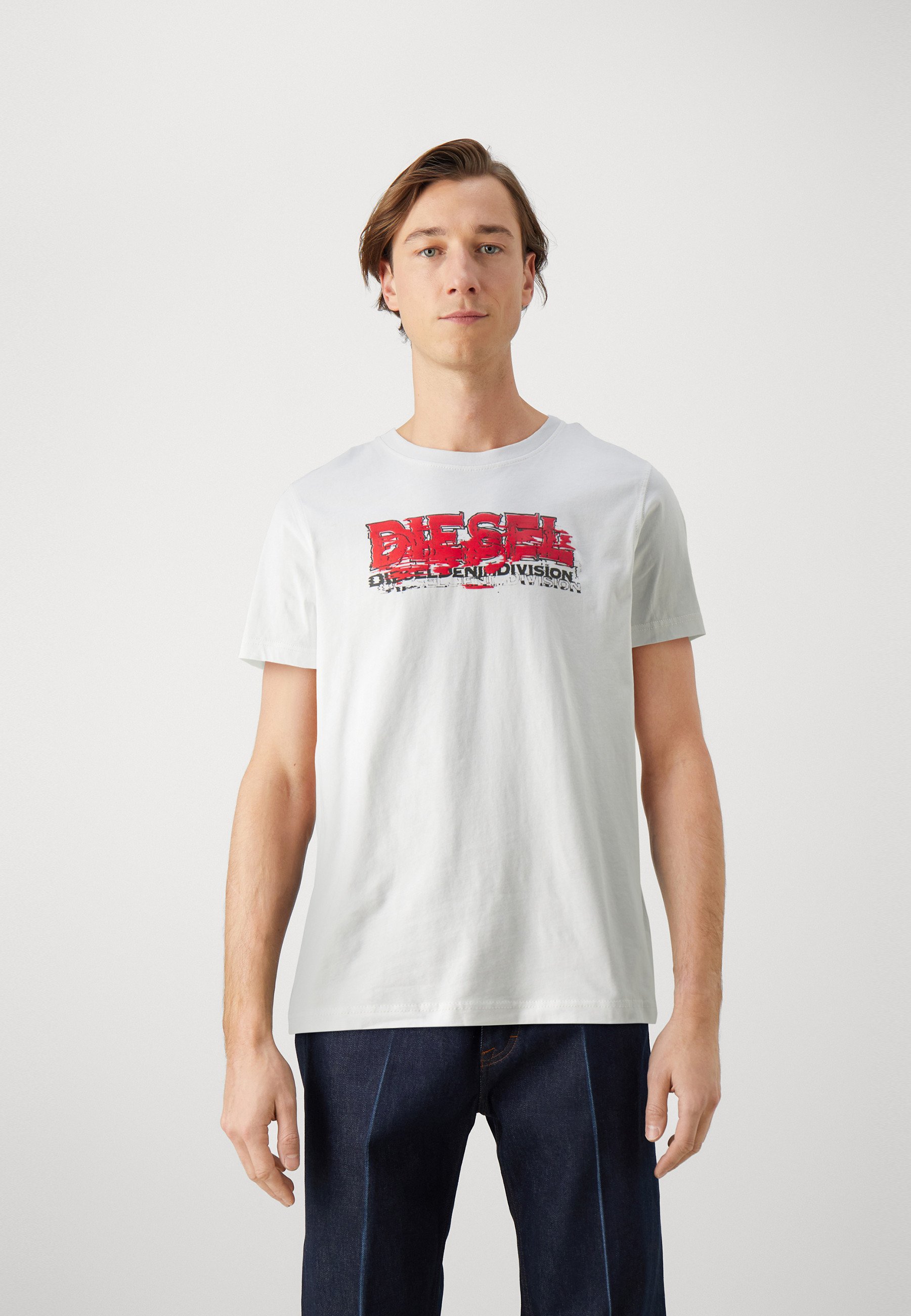 Diesel T-DIEGOR-K70 - Print T-shirt - white - Zalando.co.uk