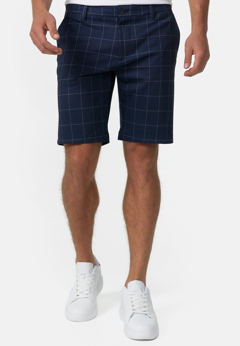 INDICODE JEANS AALBORG - Kratke hlače - blue check