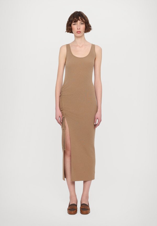 RUCHED SCOOP TANK  - Jumper dress - cafe