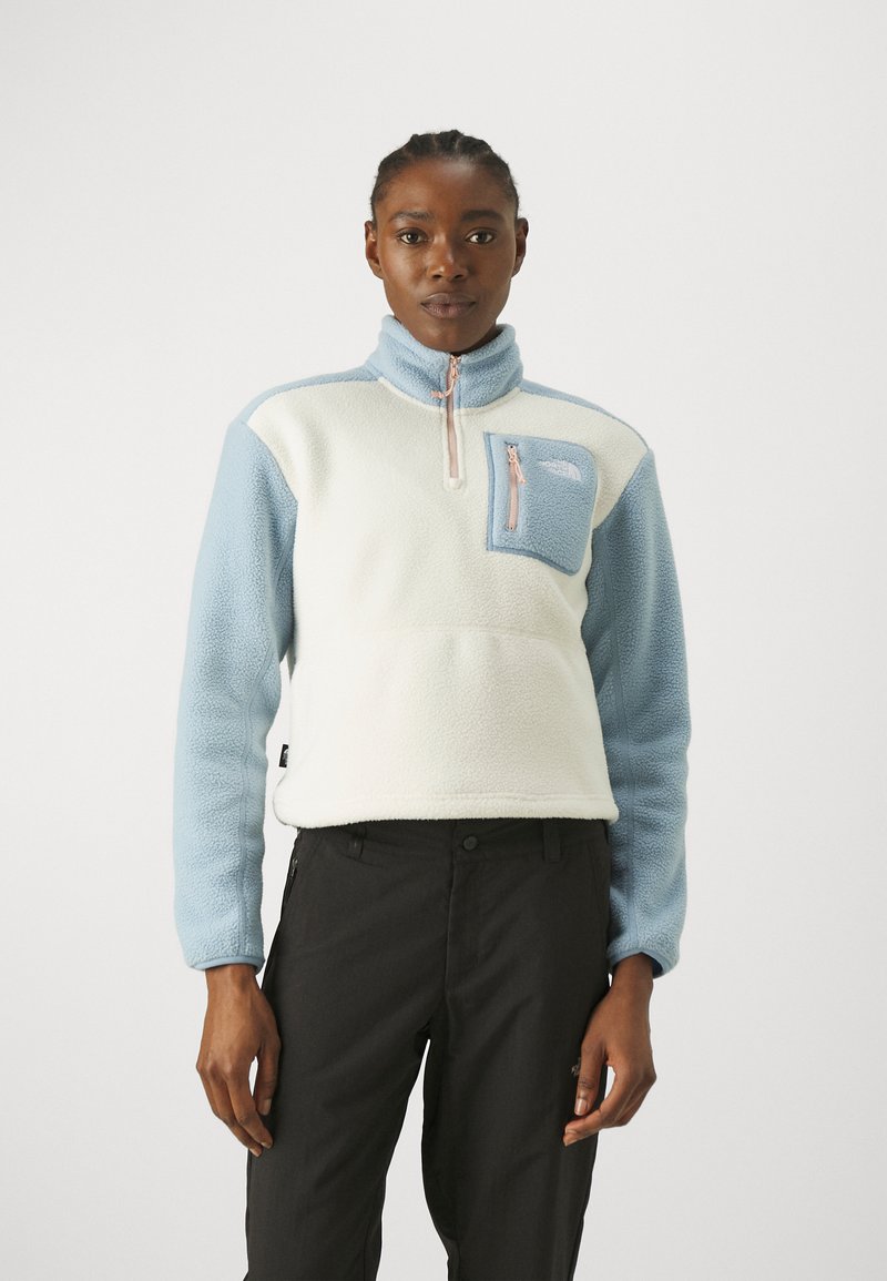 The North Face YUMIORI ¼ ZIP - Polárpulóver - white dune/steel blue