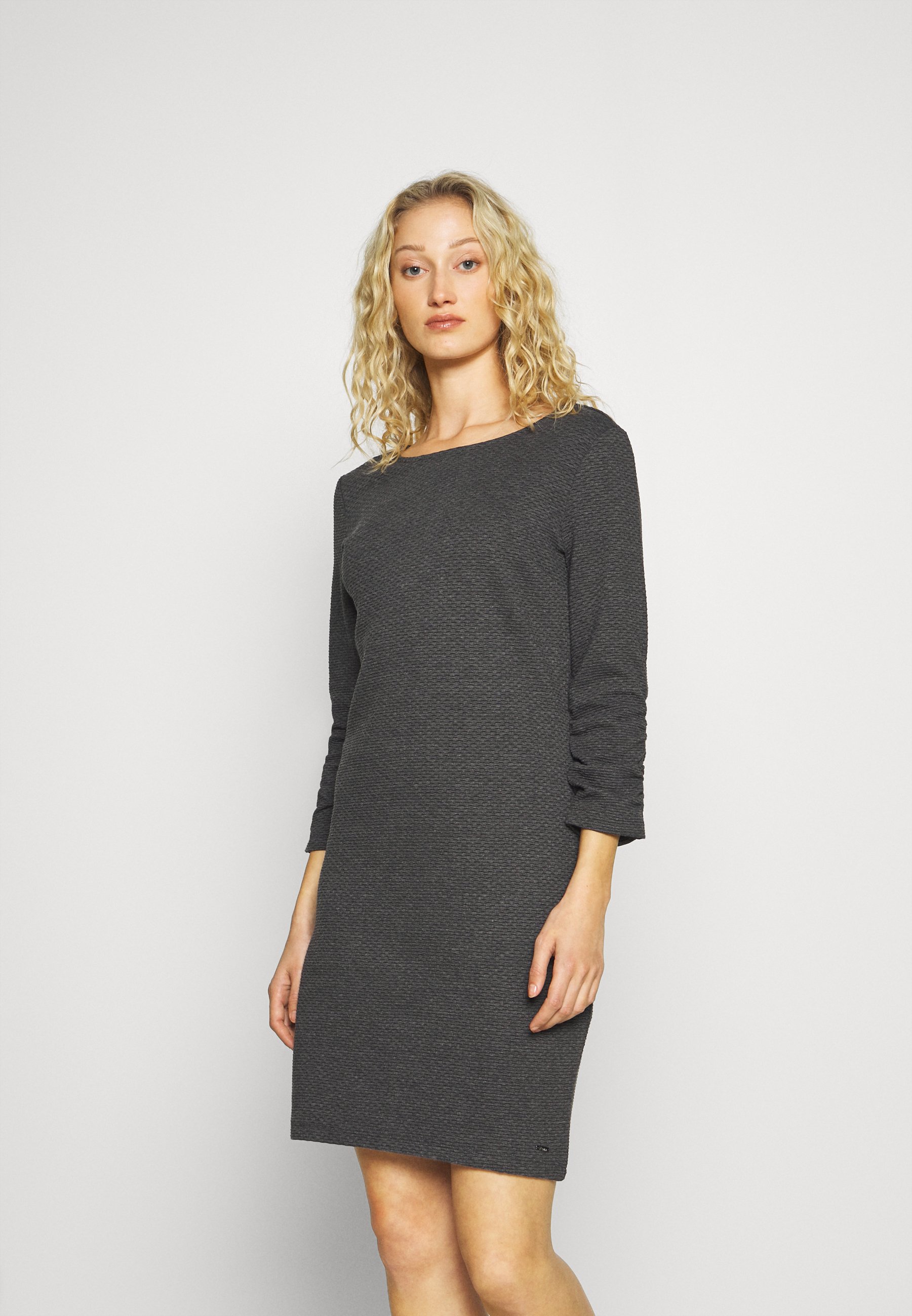 Tom Tailor Denim Dress Robe Pull Shale Grey Melange Anthracite Zalando Fr