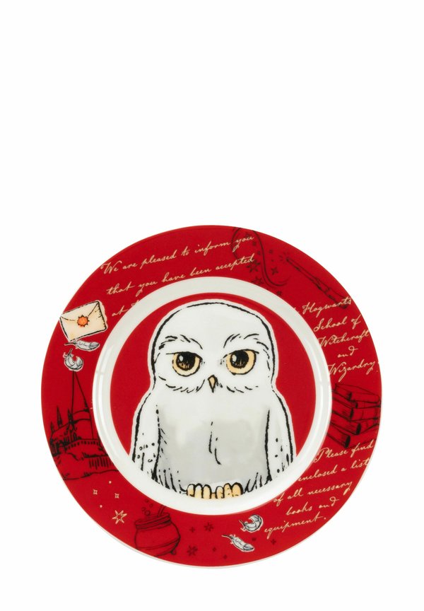 HARRY POTTER FRÜHSTÜCKSSET HEDWIG EULE – Kinder Geschirrset – rot