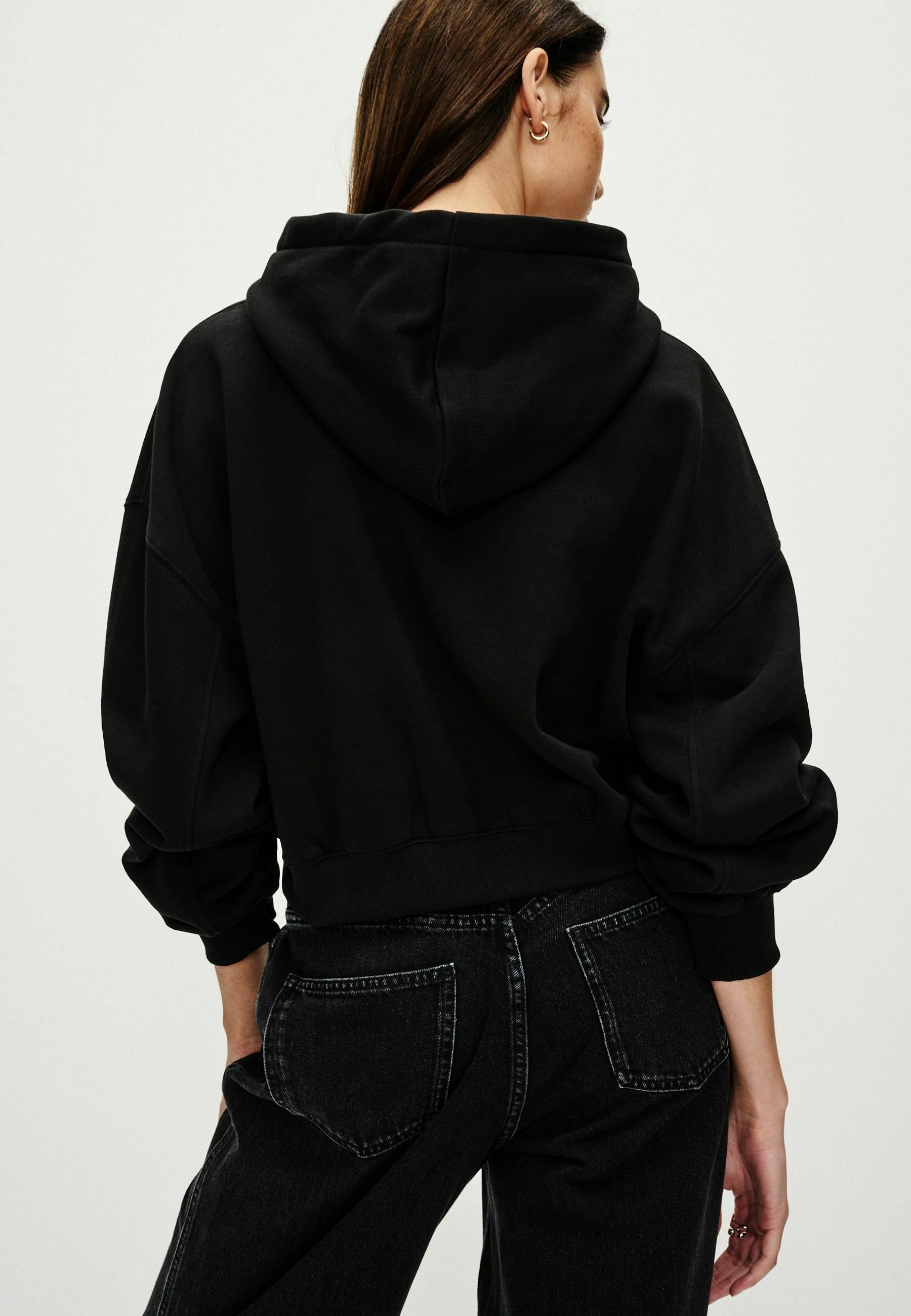 FASHIRU back switching sweat hoodie/ブラック IN STOCK] Black Glitch Fade Zip Hoodie – Mind Arcade