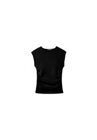 FITTED WITH GATHERING  - T-Shirt basic - black