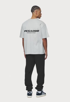 COLNE LOGO TEE - T-Shirt print - washed pearl grey/black