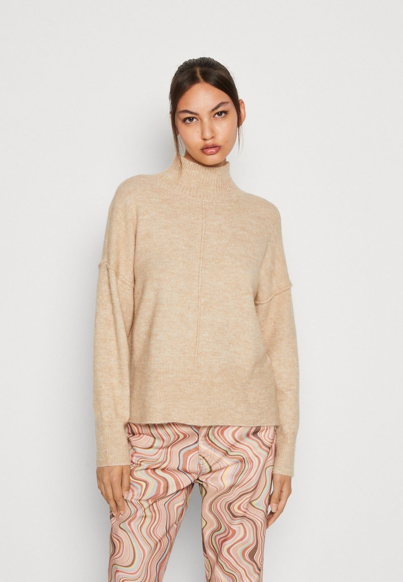 YAS YASBALIS HIGH NECK - Jumper - beige - Zalando.ie