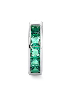 EMERALD BAGUETTE HOOP UNISEX - Earrings - silver-coloured