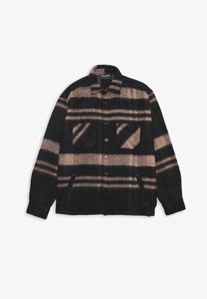 Pegador FLATO HEAVY UNISEX - Nööpidega pluus - black/taupe