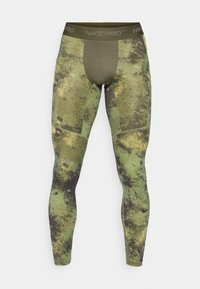 Nike Performance CAMO Leggings oil green/medium olive/black
