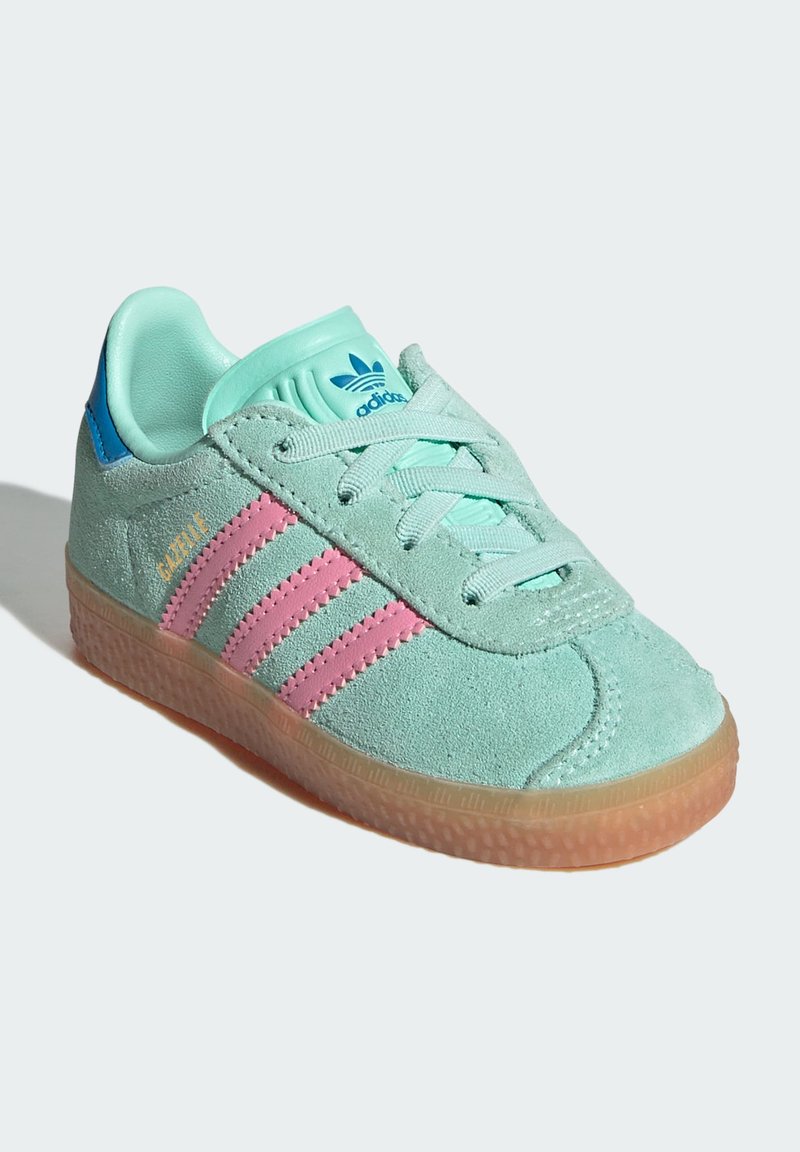 adidas gazelle silver green womens adidas Originals adicolor Gazelle - Clear Aqua/Blue/Ftw White - Trainers