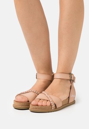 VEGAN FALTEN - Sandaalit nilkkaremmillä - blush/multicolor