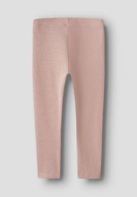 Różowe legginsy z ryflem wykonane z miękkiego, elastycznego materiału. Posiadają dopasowany krój i bezszwową talię, idealne do codziennego noszenia.