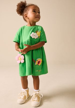 Next, Robe en jersey - green rainbow