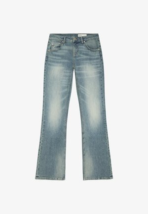Bershka, LOW-RISE SLIM FIT BOOT-CUT JEANS - JEANS - Jean bootcut - blue denim