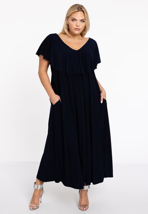 Yoek RUFFLE DETAIL - Maxi-jurk - blue