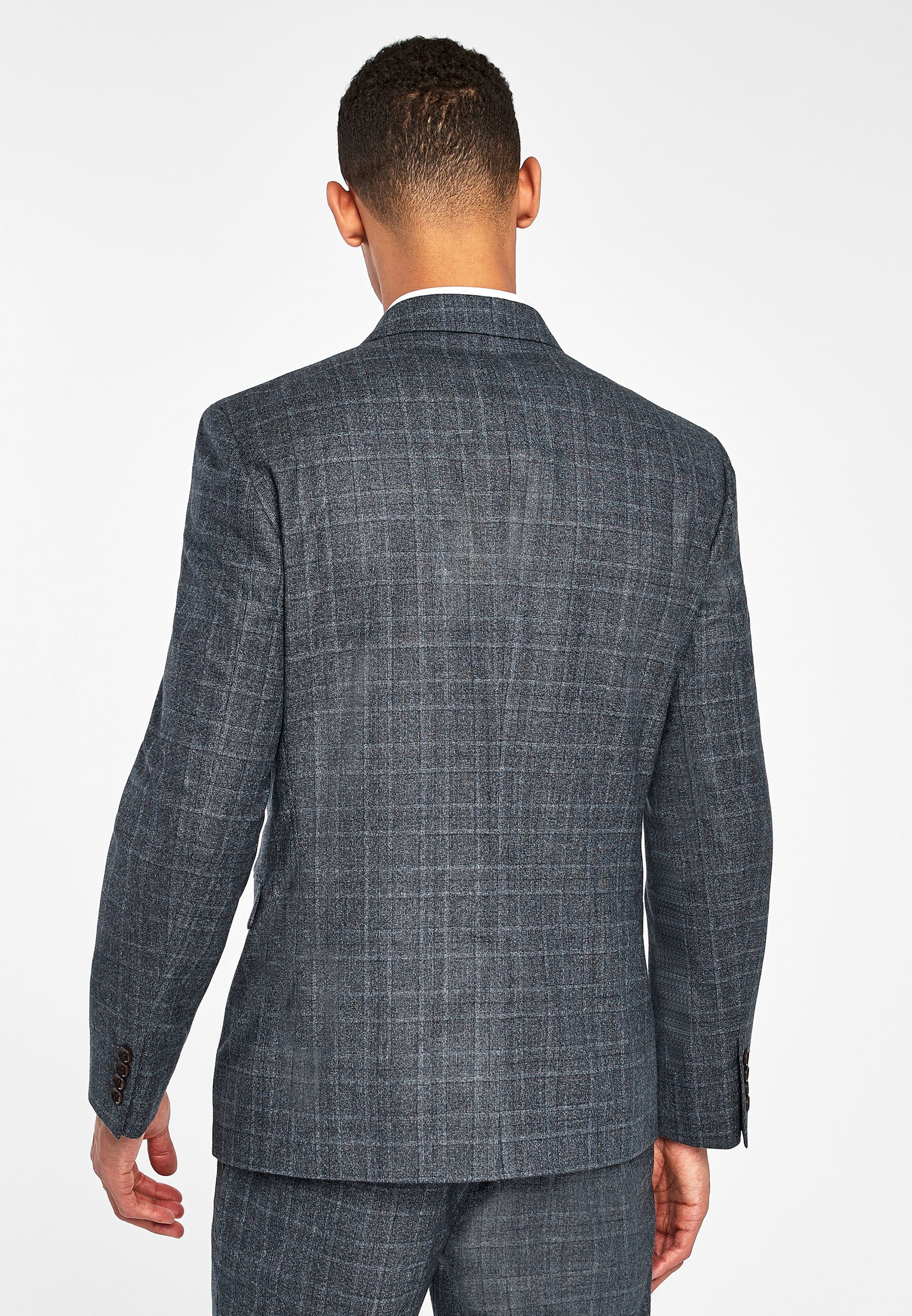 checkered blazer coat