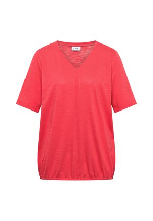 Cecil, KURZARM T-SHIRT IM TUNIKA-LOOK - T-shirts print - coral