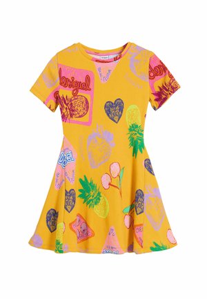 Strickkleid - yellow