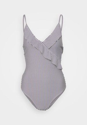 STRIBA BLY FRILL SWIMSUIT - Badpak - maritime blue
