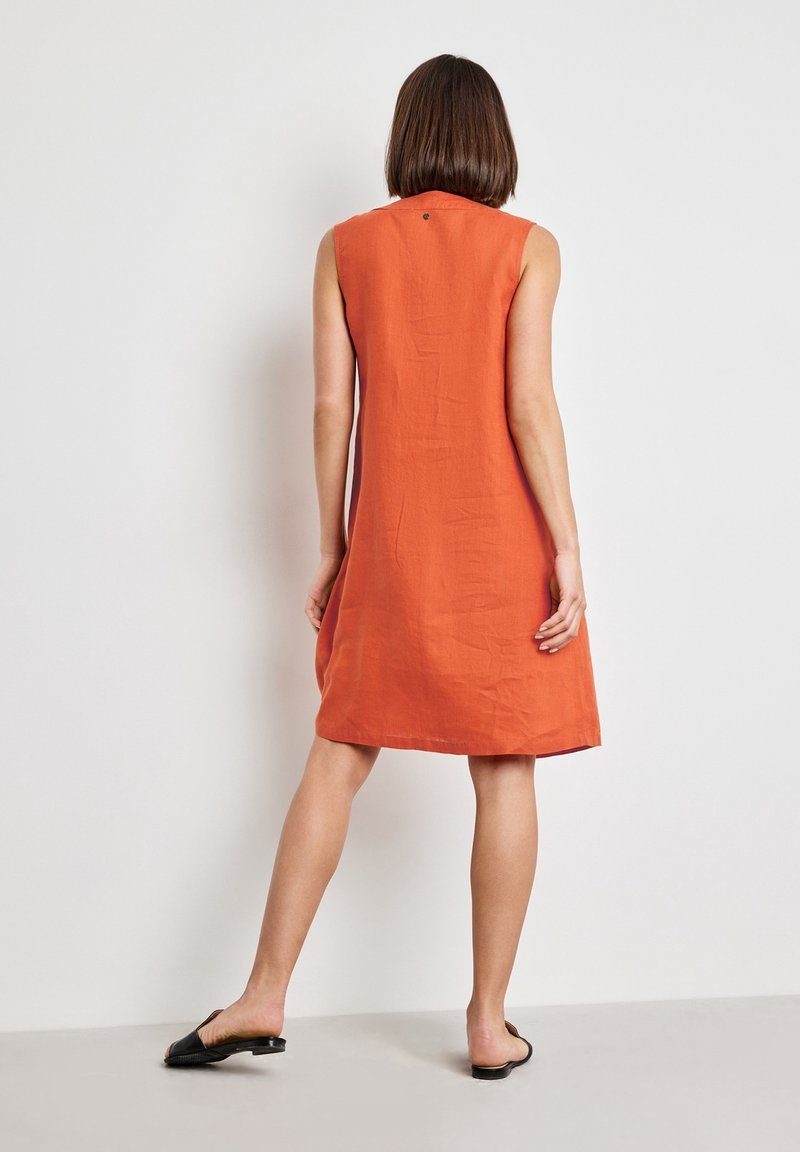 open lace back dress Gerry Weber 480048 Lipstick Red Ribbed Knit Dress – Experience Boutique