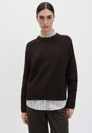 STRAIGHT CUT - Pullover - dark espresso