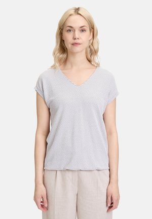 T-shirt print - weiß dunkelblau