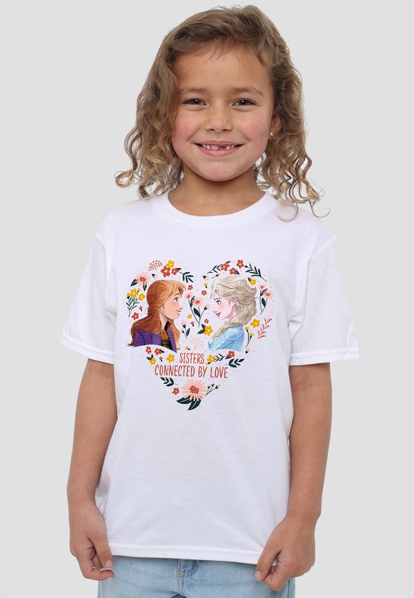 FROZEN VALENTINE'S DAY ELSA, ANNA, SISTERS CONNECTED BY LOVE - T-Shirt print