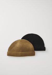 Only & Sons ONSSHORT BEANIE UNISEX 2 PACK - Căciulă - black/camel